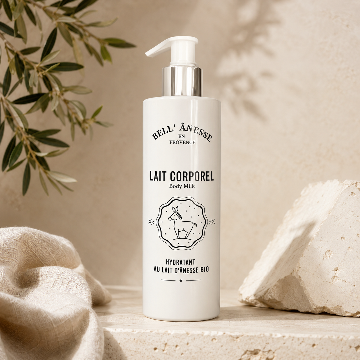 Bell’Anesse – Lait corporel hydratant au lait d’ânesse bio