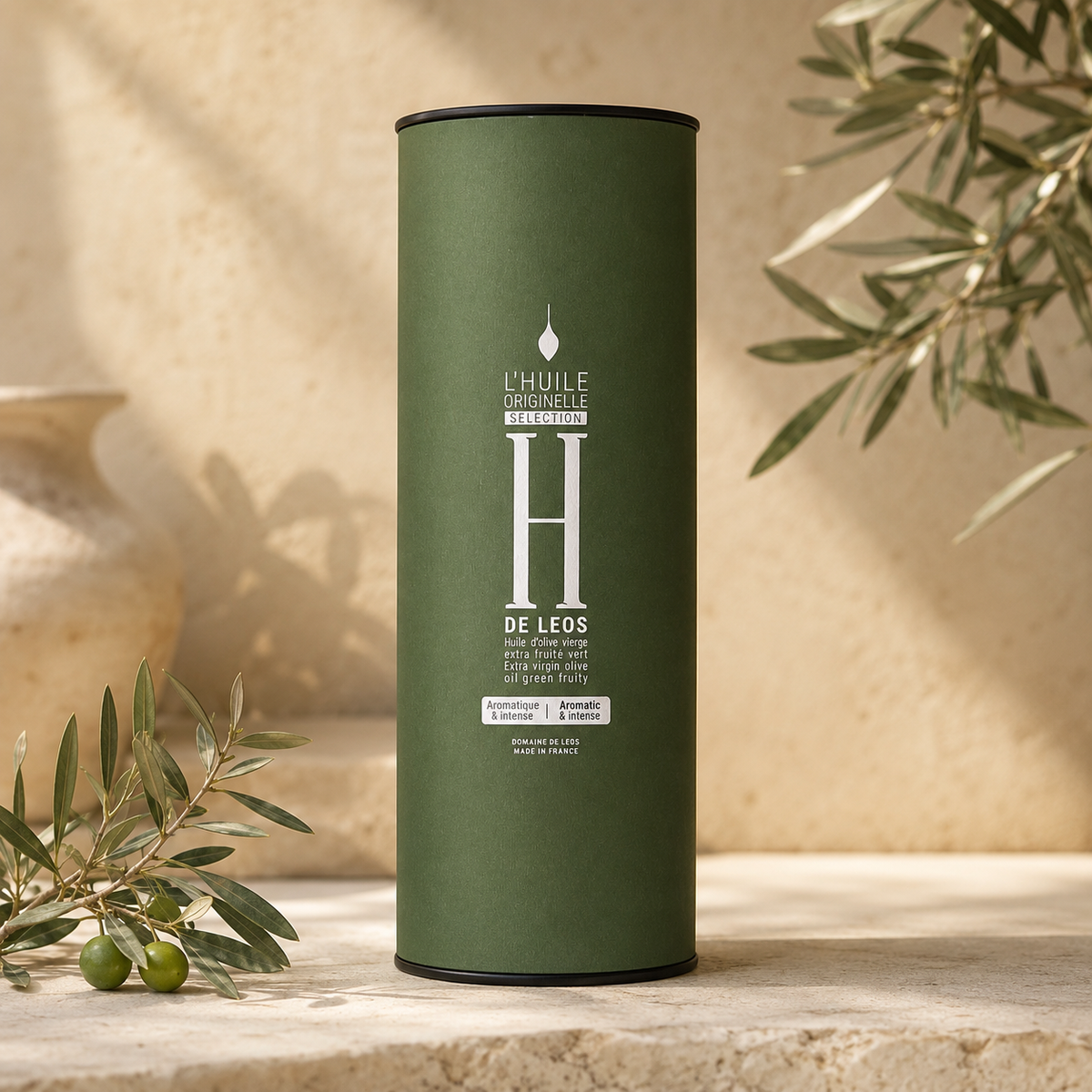 Huile d’olive vierge extra – Fruité vert – Domaine de Léos
