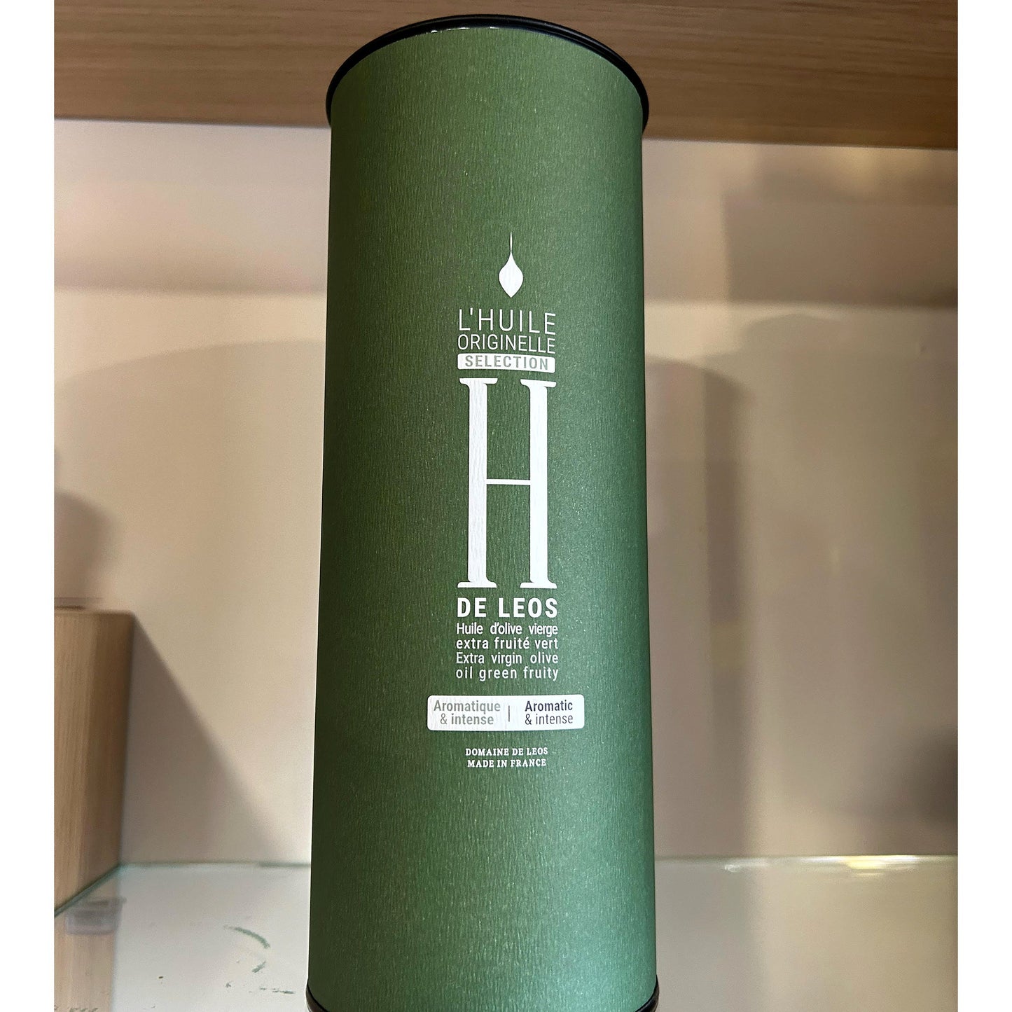 Étui de l’huile d’olive vierge extra fruité vert Domaine de Léos