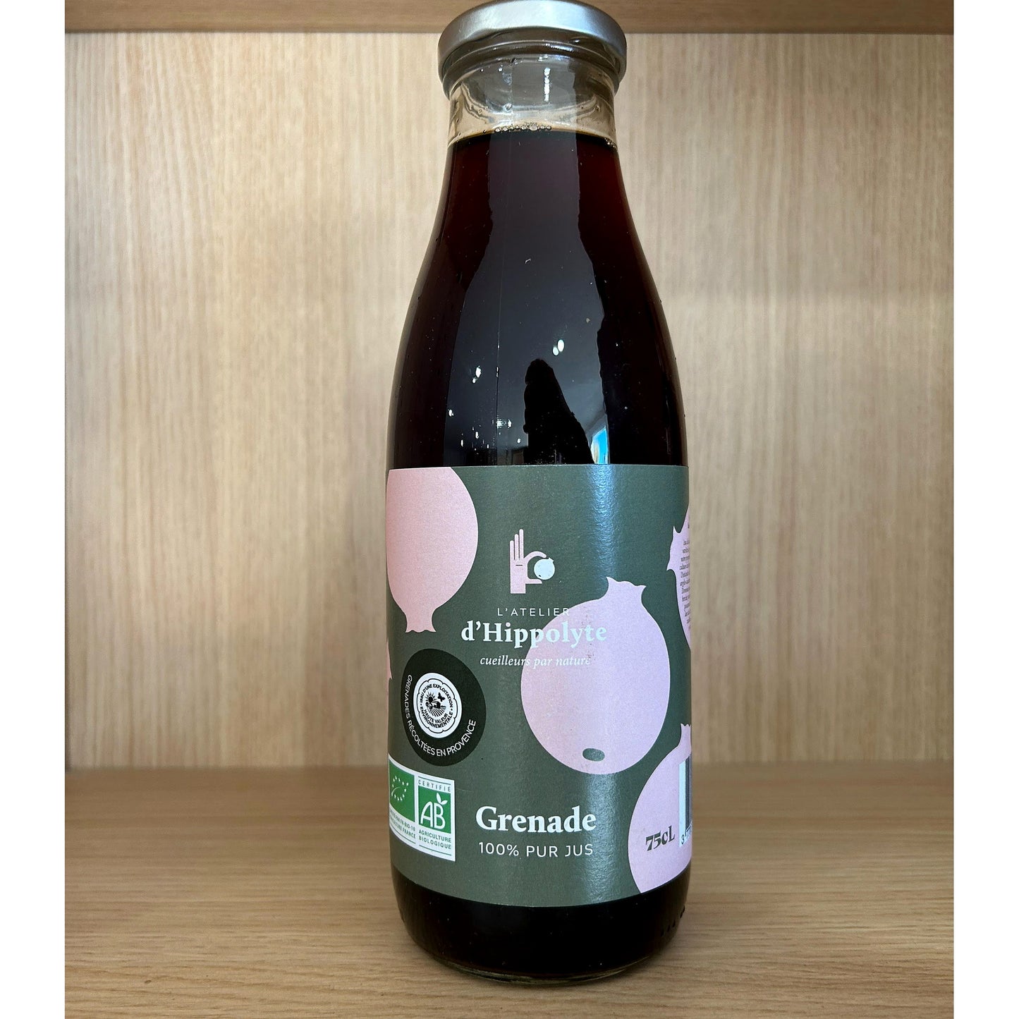 Bouteille de jus de grenade bio
