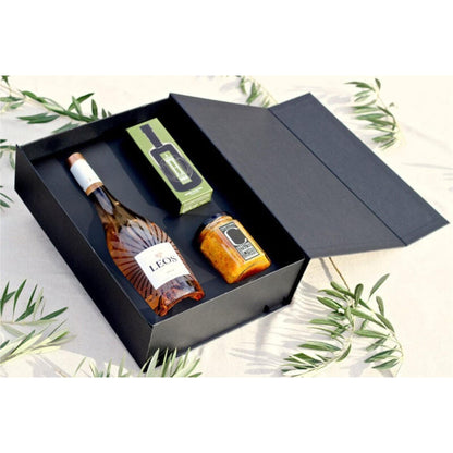Coffret-cadeau Léos Saveurs et Gourmandise ouvert