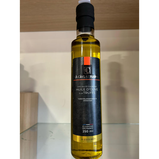La cave à truffes - Spécialité d’huile d'olives à la truffe noire 1% - Bouteille 250ml